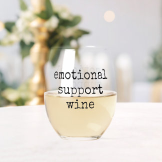 Funny Wine Lover emotionale Unterstützung Wein Gla Weinglas Ohne Stiel