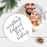 Funny Wine Lover Weihnachten Keramik Keramik Ornament<br><div class="desc">Die Weihnachtsschmuck-Liebhaber, die in einer modernen handgeschriebenen Schriftzeichen-Typografie die Wörter "Alles für ein Riesling" vorstellen. Dieses personalisierte Ornament kehrt zu Ihrem denkwürdigsten Freund Foto, Paare Foto und einen persönlichen Gruß zurück. Funny Weihnachtsgeschenk Ideen für Mama, Freundin oder beste Freundin. Unter www.zazzle.com/dotellabelle können Sie die passenden Party-Dekorationen und -Designs von Victoria...</div>