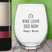 Funny Wine Loving Hunde Mama Personalisierte Namen