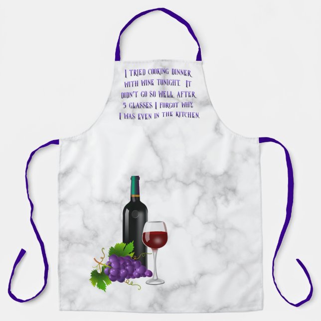 Funny Wine - Schürze LG (Vorderseite)