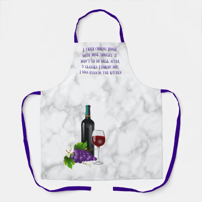 Funny Wine - Schürze m (Vorderseite)