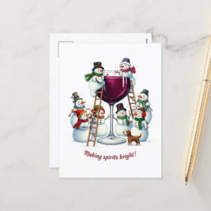 Funny wine Snowman Weihnachten