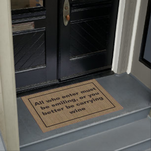 Funny Wine Sprichwort Door Mat Fußmatte