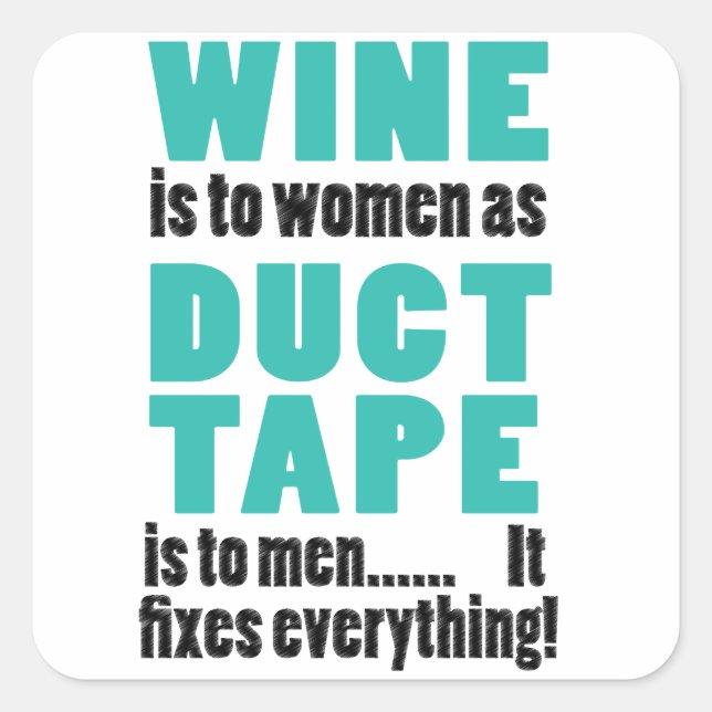 Funny Wine Workout Quadratischer Aufkleber (Vorderseite)