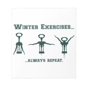 Funny Winter Exercure Notizblock