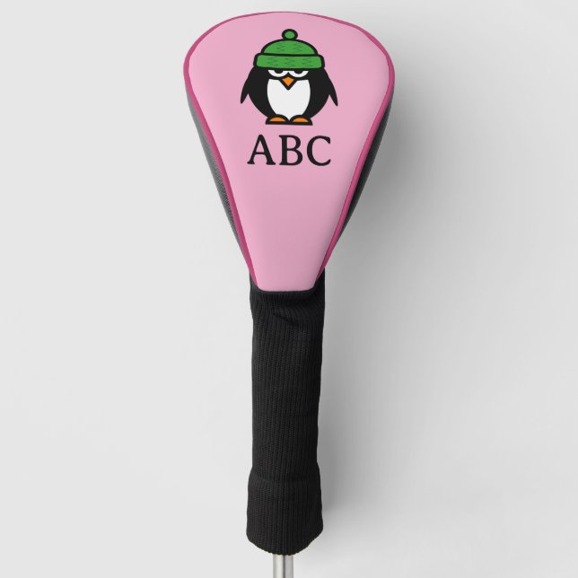 Funny Winter Pinguin Custom Golf Fahrer Kopf Abdec Golf Headcover (Vorderseite)