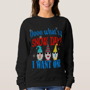 Funny Winter Snow Day Gnomes Wollte einen Schneeta Sweatshirt