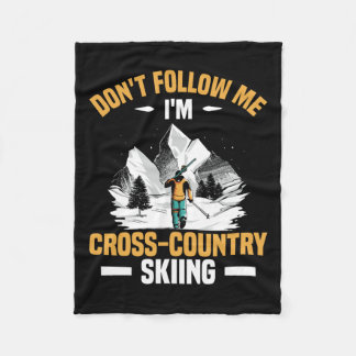 Funny Winter Sport Schnee Langlaufloipe Fleecedecke