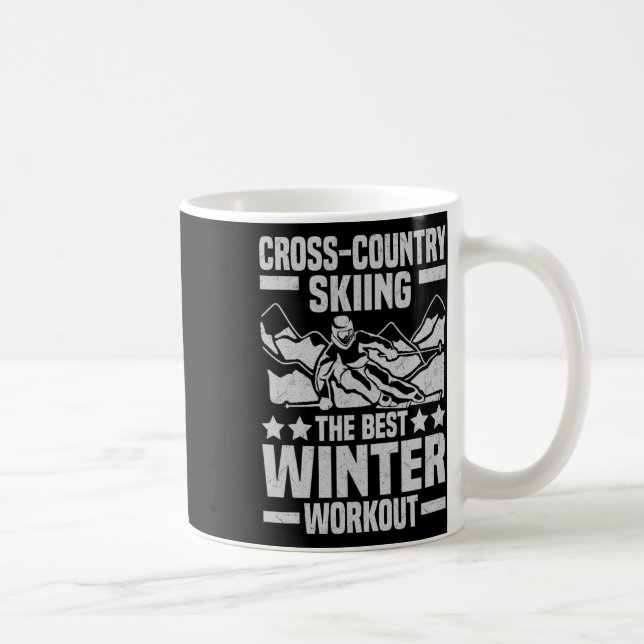 Funny Winter Sport Schnee Langlaufloipe Kaffeetasse (Rechts)