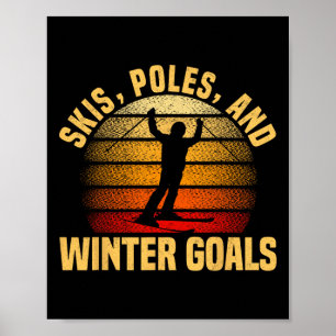 Funny Winter Sport Schnee Skiareal für Männer 3 Poster