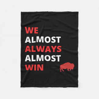 Funny wir fast immer gewinnen Fußball Fleecedecke