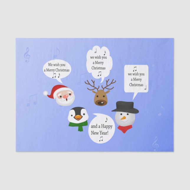 Funny Wir wünschen dir frohe Weihnachten Seidenpapier (Vorderseite)