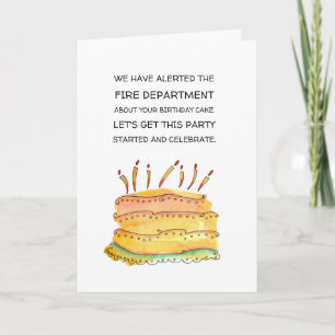 Funny wird alt Geburtstagskandale und Kuchen Karte