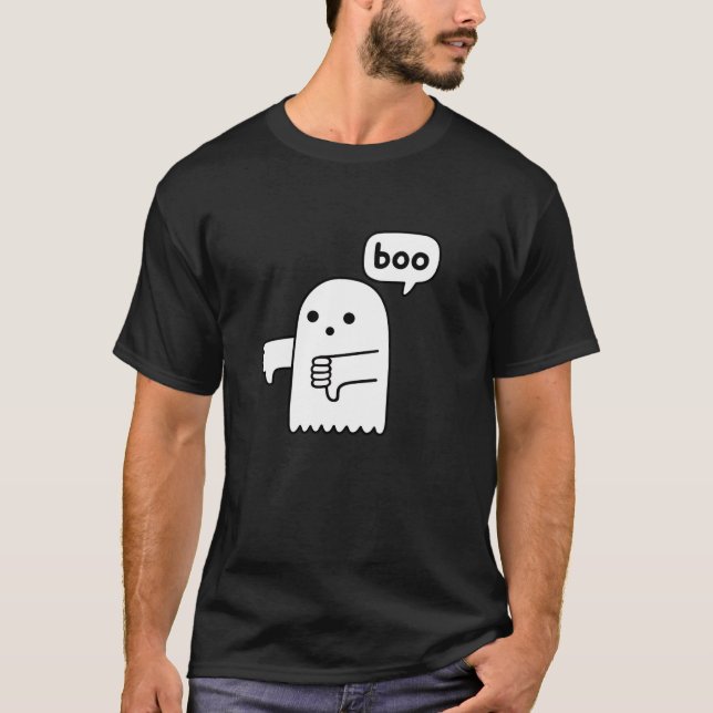 Funny wirft den Geist herunter und wirbelt Boo-Mis T-Shirt (Vorderseite)