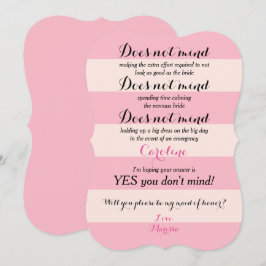 Funny wirst du meine Trauzeugin Rose sein und rot Einladung