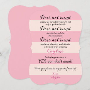 Funny wirst du meine Trauzeugin Rose sein und rot  Einladung