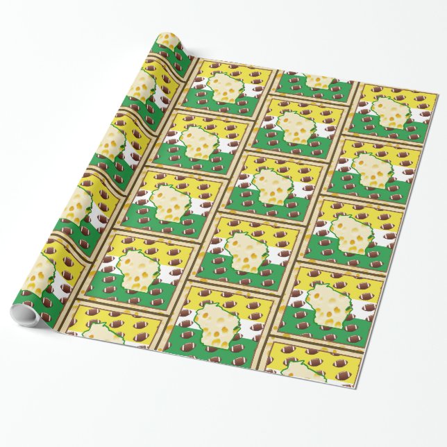 Funny Wisconsin Chef Football Geburtstag Geschenkpapier (Ungerollt)