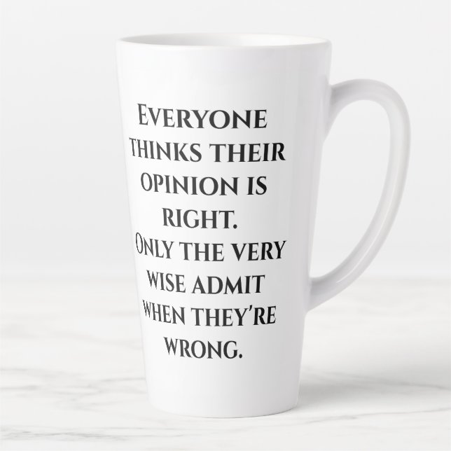 Funny Wise Sprichwort Milchtasse (Rechts)