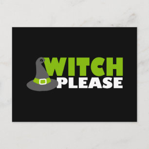 Funny 'Witch bitte' Postkarte