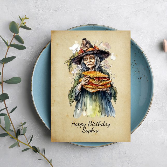 Funny Witch Karte (Von Creator hochgeladen)