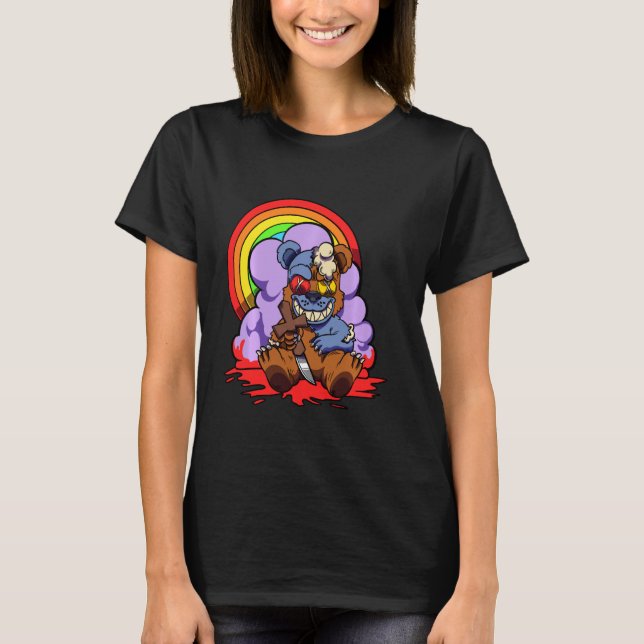Funny Witchcraft Teddy Creepy Voodoo Doll Pastel G T-Shirt (Vorderseite)