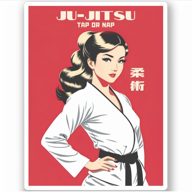Funny Witty Ju-Jitsu BJJ MIXED MARTIAL ARTS Martia Aufkleber (Vorderseite)