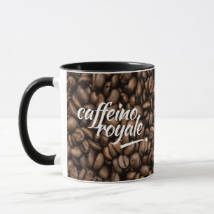 Funny Witty Pun Caffeino Royale Tasse