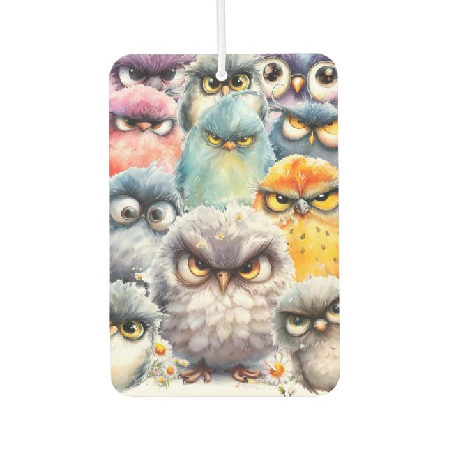 Funny Witty Sassy Sammlung von Grumpy Birds Autolufterfrischer (Vorderseite)