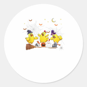 Funny Witzen Hühner Halloween Hühnchen Lover Runder Aufkleber