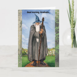 Funny Wizard Abschluss Card Guten Morgen Dankeskarte