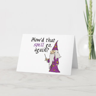 Funny Wizard Grußkarten Karte