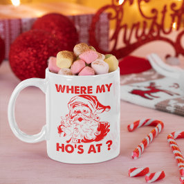 Funny, wo mein Ho zu Weihnachten ist Kaffeetasse