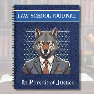 Funny Wolf Geschenk für Anwälte der Juristen Notizbuch