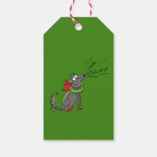 Funny Wolf Weihnachts-Happy Howlidays Holiday Geschenkanhänger