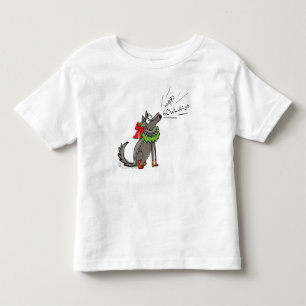 Funny Wolf Weihnachts-Happy Howlidays Holiday Kleinkind T-shirt