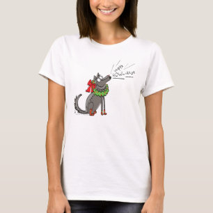 Funny Wolf Weihnachts-Happy Howlidays Holiday T-Shirt