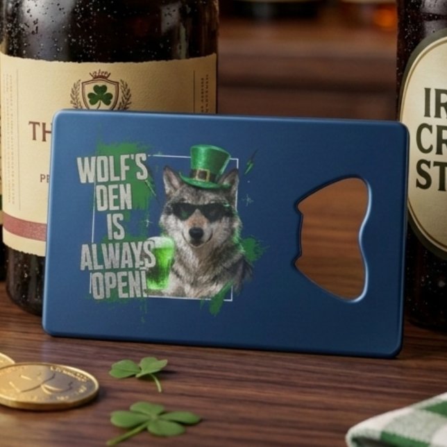 Funny Wolfs Den Wallet Bottle Opener St Paddy Geldbeutel Flaschenöffner (Von Creator hochgeladen)