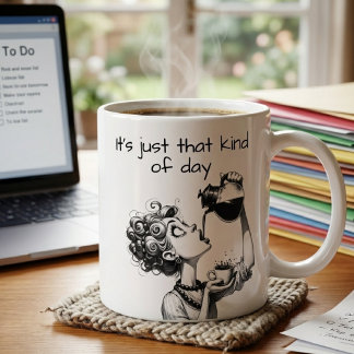 Funny Woman Cartoon Kaffeetasse