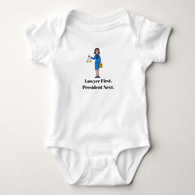 Funny Woman Lawyer Baby Shirt (Vorderseite)