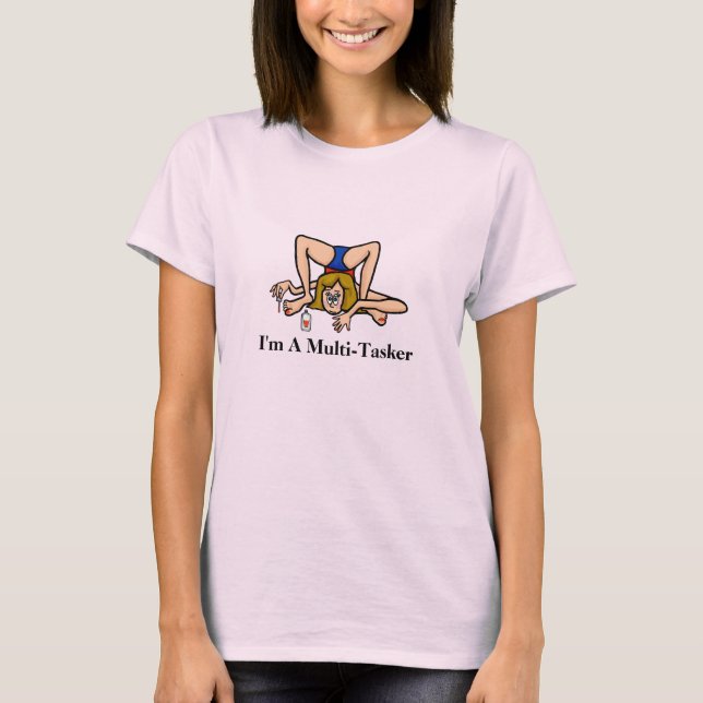 Funny Woman Mani-Pedi Yoga T - Shirt (Vorderseite)