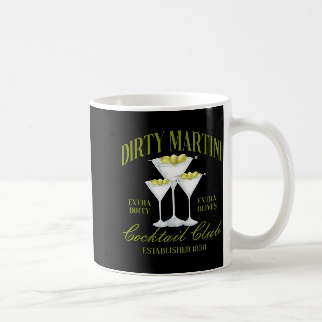 Funny Womens Dirty Martini Social Club Drinking Ta Kaffeetasse (Rechts)