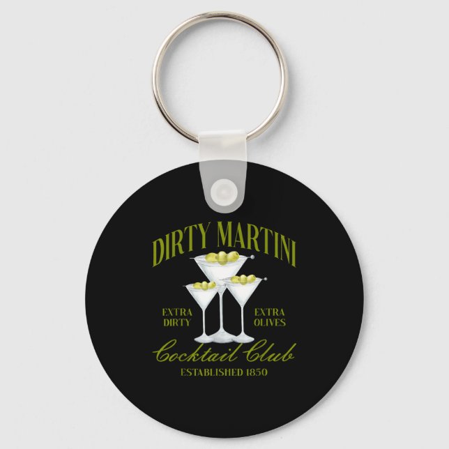 Funny Womens Dirty Martini Social Club Drinking Ta Schlüsselanhänger (Vorderseite)