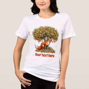 Funny Woodland Fox Liebhaber individuell anpassbar Tri-Blend Shirt