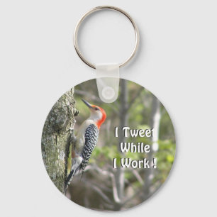 Funny Woodpecker Original Working Tweeter Schlüsselanhänger