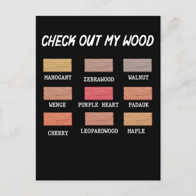 Funny Woodworker Witty Carpenter Handwerker Postkarte (Vorderseite)