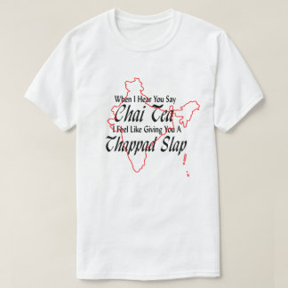 Funny Wordplay Chai Tea Thappad Slap Desi indische T-Shirt