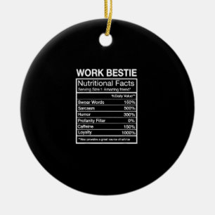 Funny Work Bestie Definition, Unglaublich witzig C Keramik Ornament