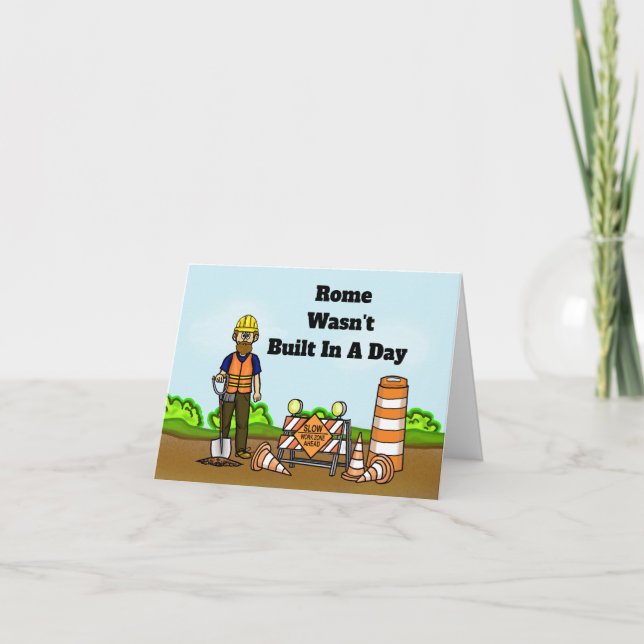 Funny Work Zone Awareness Week Grußkarte Karte (Vorderseite)