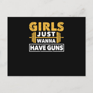Funny Workout Girl Gym Athlete Girl Girl Postkarte