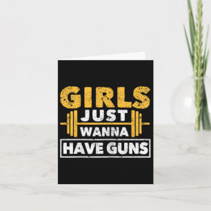 Funny Workout Girl Gym Athlete Girls Just Wanna Ha Karte